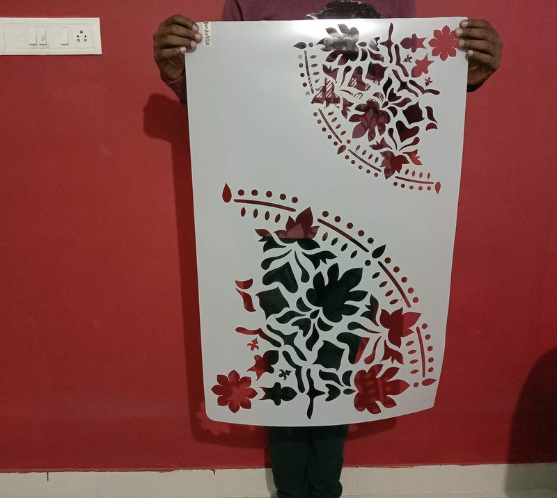 DECORZE Design in Mandala Design Wall Painting Stencils Wall Design Stencils Living Room - Image 2