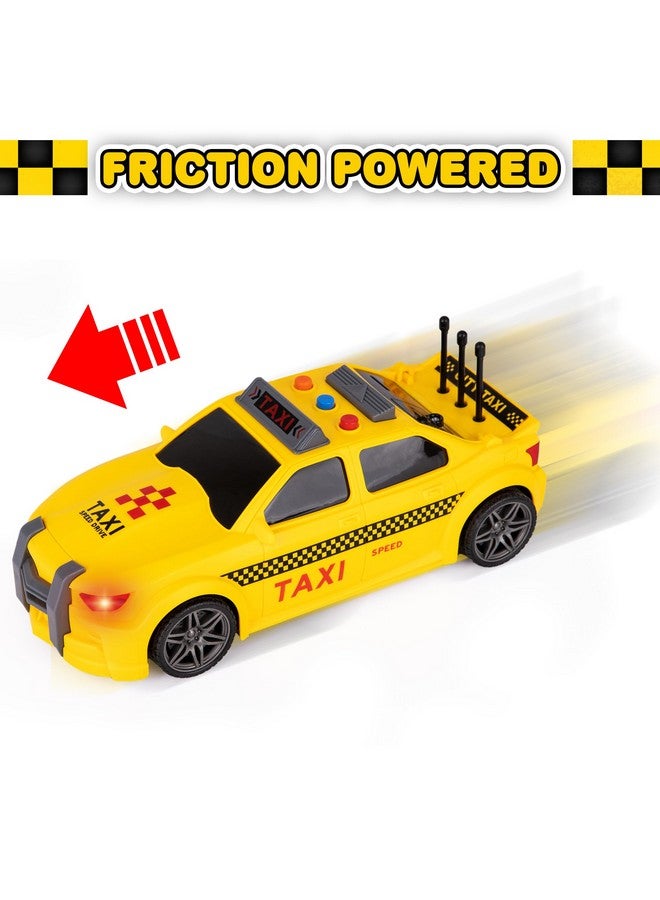 ArtCreativity لعبة سيارة الأجرة الصفراء من آرت كرييتيفيتي - 9 إنش - سيارة أجرة للأطفال مع أضواء أمامية - تصميم رياضي نموذج سيارة أجرة مدينة نيويورك مع مؤثرات صوتية واقعية للأولاد والبنات - سيارات ألعاب رائعة للأولاد 3+ - Image 3
