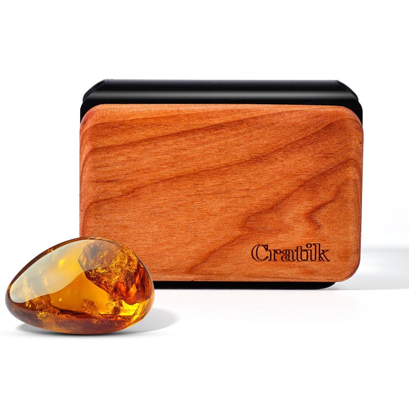 CRATIK Car Air Freshener Wood Air Freshener Car Odor Eliminator for Visor Clip Natural Scent Starter Kit Vehicle Scent Diffuser for Cabin Truck SUV Amber - Image 3