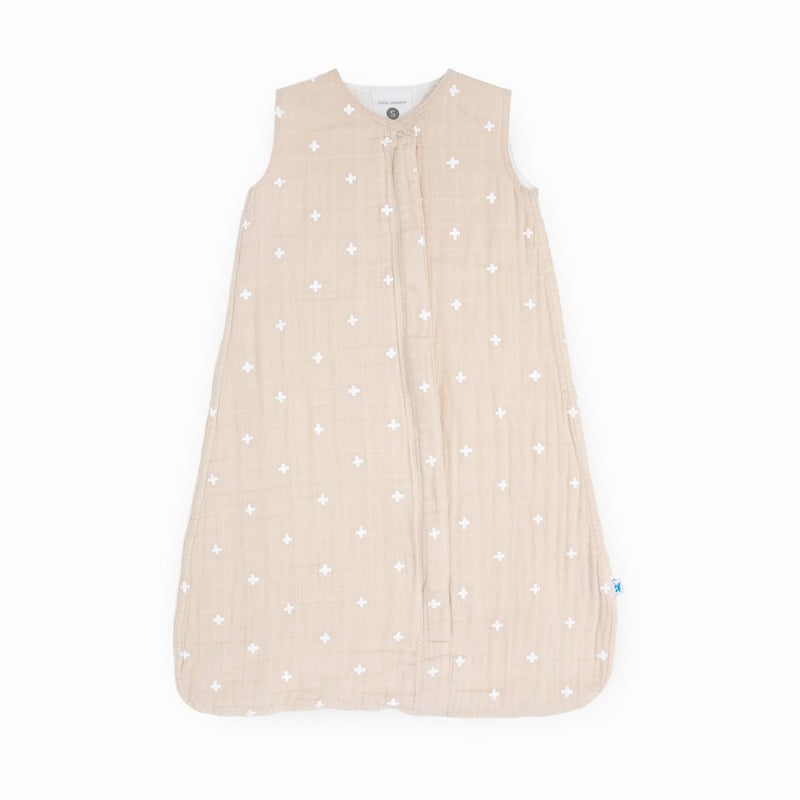 Little Unicorn Taupe Cross Cotton Muslin Sleep Bag 100 Cotton Super Soft and Lightweight Baby Size XLarge 1824 Months Machine Washable 11 TOG