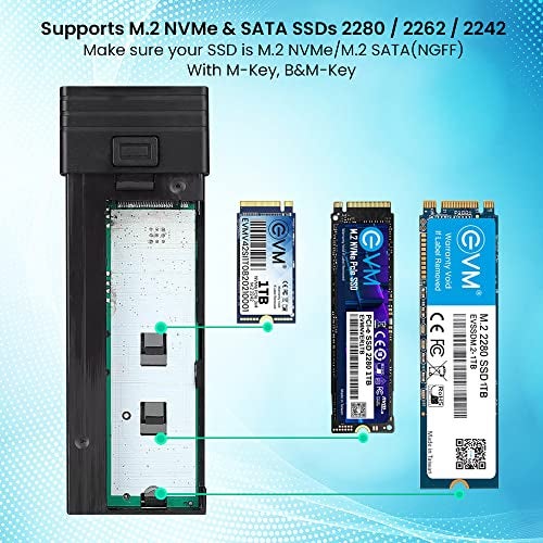 EVM M.2 SSD Enclosure + USB HUB 5 in 1 Docking Station USB 2.0* 2 + SD/TF Portable Multiport Adapter Type-C Cable 30 Cm SD/Micro SD Card Reader for Computer Laptop Mobile - (EVM-CG-002) - Image 4