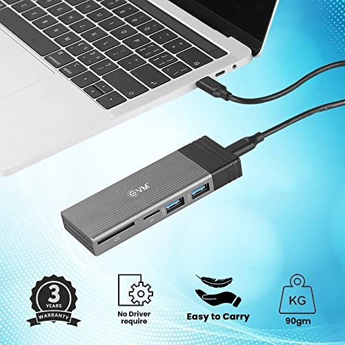 EVM M.2 SSD Enclosure + USB HUB 5 in 1 Docking Station USB 2.0* 2 + SD/TF Portable Multiport Adapter Type-C Cable 30 Cm SD/Micro SD Card Reader for Computer Laptop Mobile - (EVM-CG-002) - Image 5