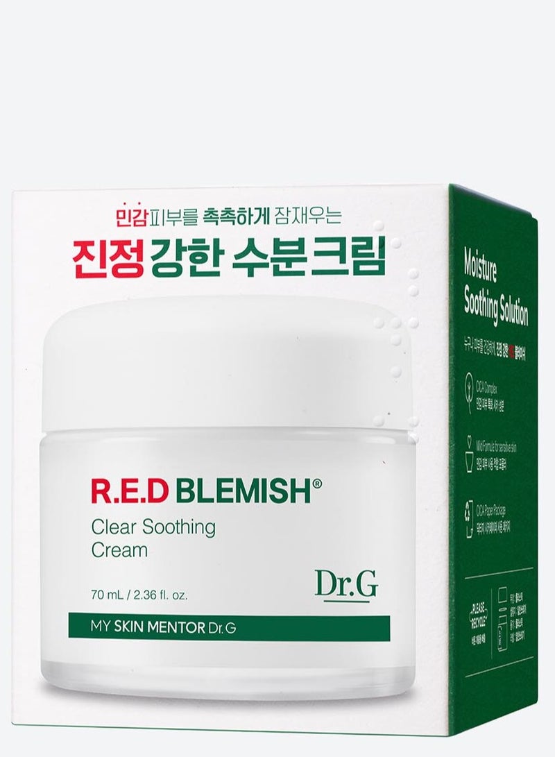 Dr. G كريم Dr.G NEW RED Blemish Clear المهدئ (70 مل 2.36 أونصة) كريم Gowoonsesang لمستحضرات التجميل والترطيب والتعافي - Image 1