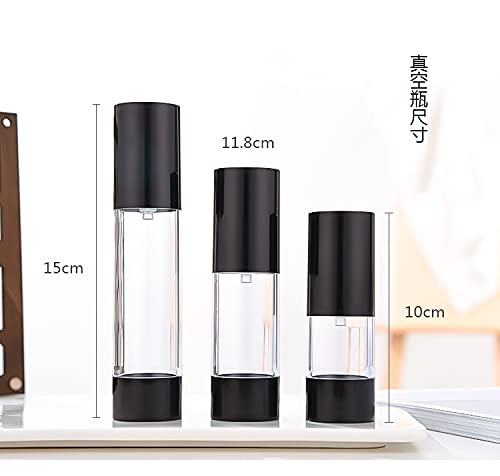 Ergonflow 3Pcs/lot 15ML 30ML 50ML Empty Black Airless Lotion Cream Pump Plastic Container Cosmetic Bottle Dispenser Travel Refillable Containers - Image 3