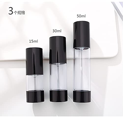 Ergonflow 3Pcs/lot 15ML 30ML 50ML Empty Black Airless Lotion Cream Pump Plastic Container Cosmetic Bottle Dispenser Travel Refillable Containers - Image 4