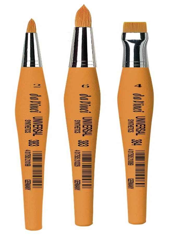da Vinci Student Series 3503-3 Brush Set - Universal Student Synthetics with Lacquered Handle for All Media - Made in Germany - Image 1