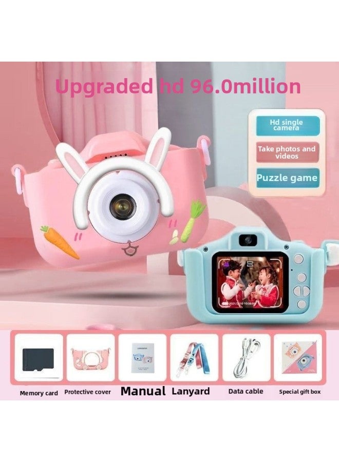 Generic [1257 People Praise] Children's Camera HD Photographable Video Campus Multifunctional Intelligence Development Charging-Body Color:Gift Box [innocent Blue] + Memory Card + Protective Case  - Image 2