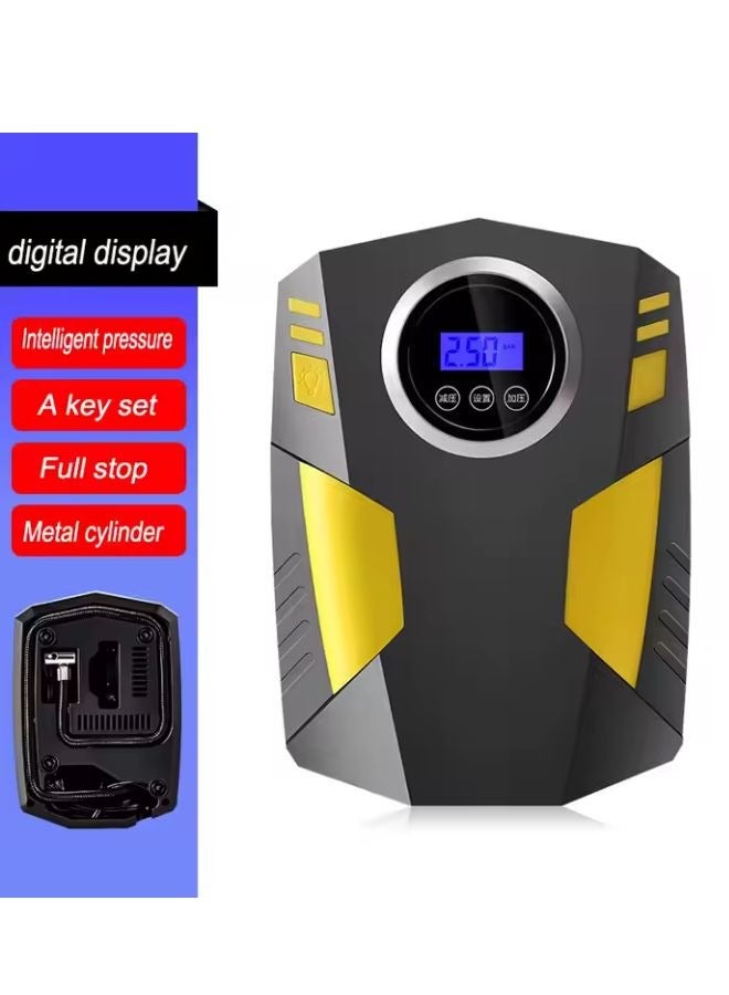 SMARTX Electric Mini Digital Car Tyre Inflator Air Compressor with Auto Stop and LED Light 12V Fast Portable Air Pump for Car Bicycle Motorcycle Ball Air Mattress - Image 4