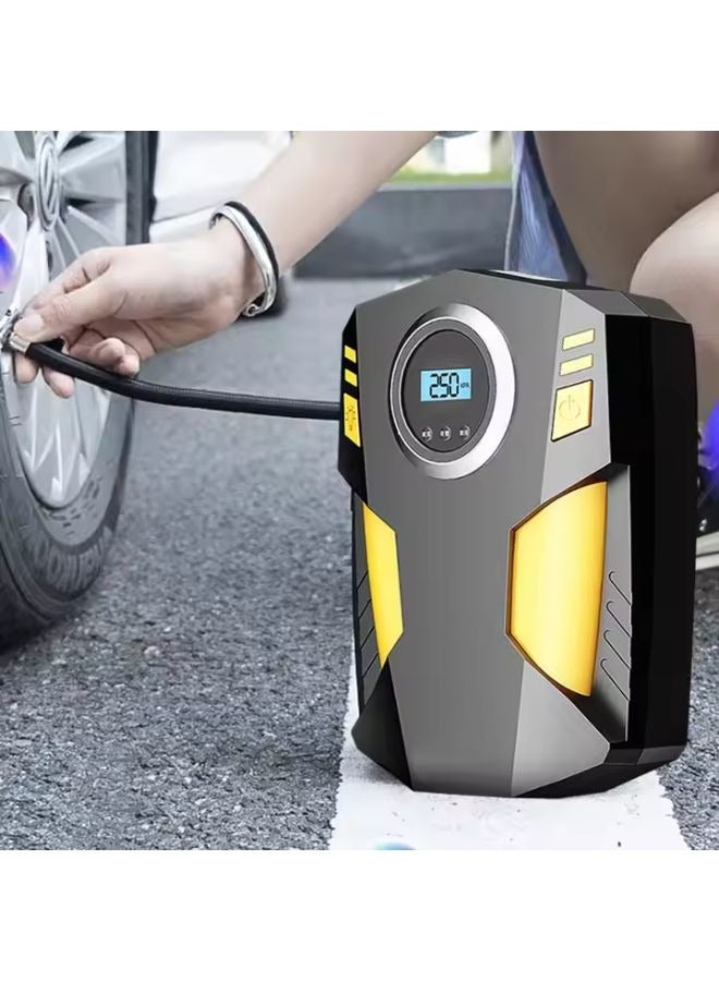 SMARTX Electric Mini Digital Car Tyre Inflator Air Compressor with Auto Stop and LED Light 12V Fast Portable Air Pump for Car Bicycle Motorcycle Ball Air Mattress - Image 2