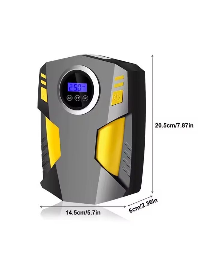 SMARTX Electric Mini Digital Car Tyre Inflator Air Compressor with Auto Stop and LED Light 12V Fast Portable Air Pump for Car Bicycle Motorcycle Ball Air Mattress - Image 3
