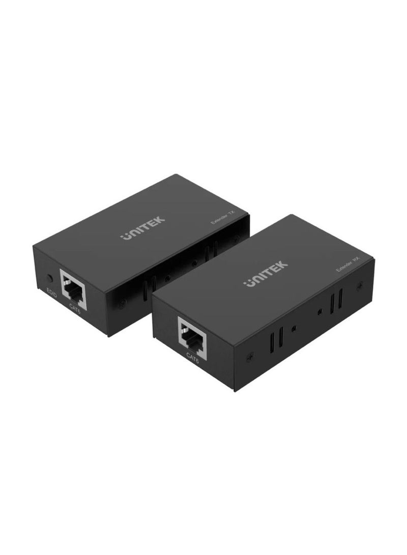 UNITEK محول HDMI من UNITEK عبر الإيثرنت 60 متر - نقل 4K واضح كريستالي للاستخدام المنزلي والمكتبي - Image 1