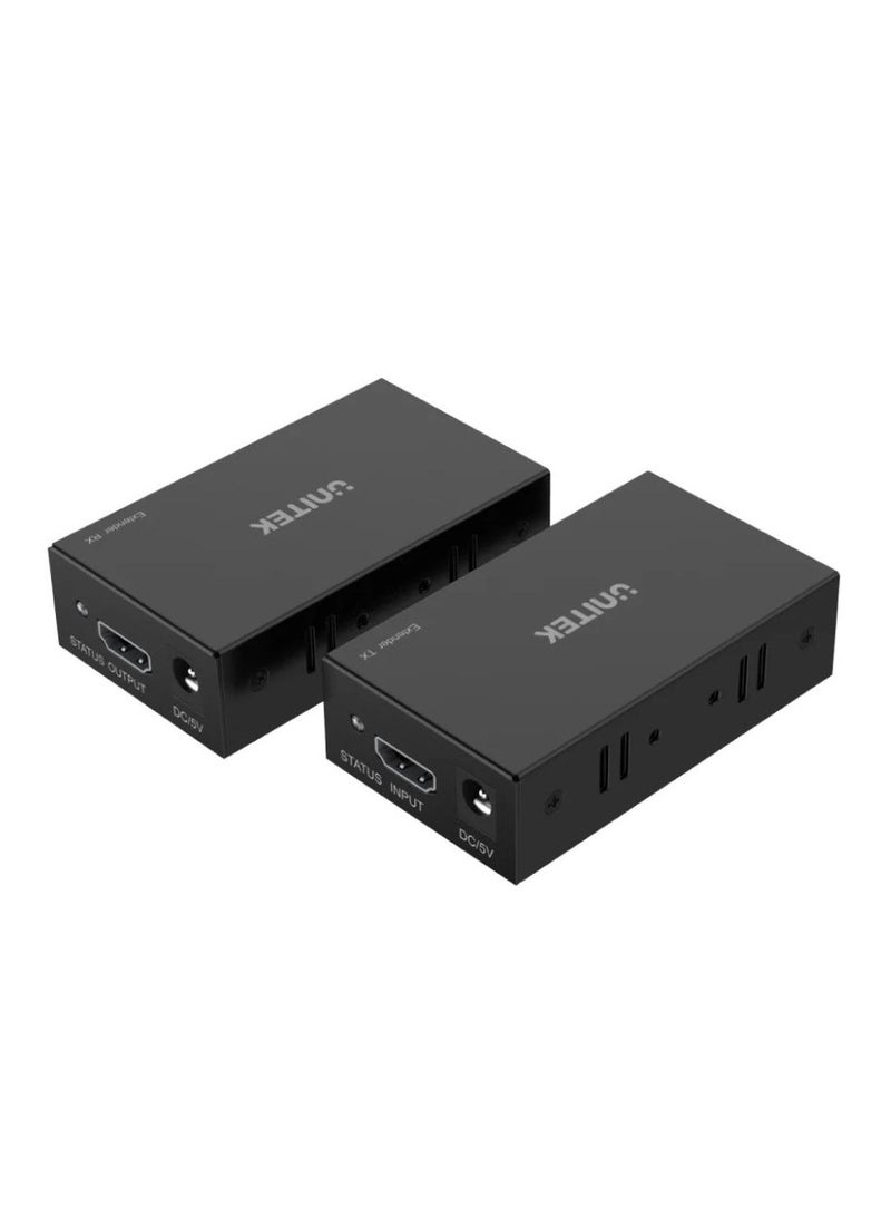 UNITEK محول HDMI من UNITEK عبر الإيثرنت 60 متر - نقل 4K واضح كريستالي للاستخدام المنزلي والمكتبي - Image 2
