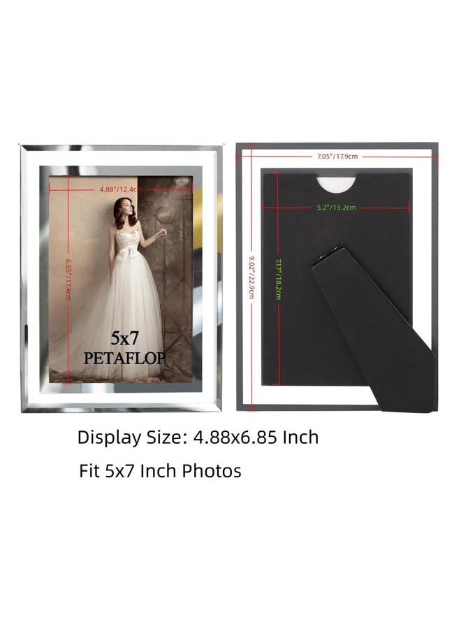 PETAFLOP 5x7 Picture Frames Perfect for Family Office Table Decorations, Set of 2 - Image 3