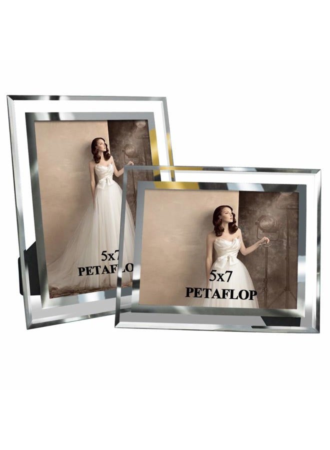 PETAFLOP 5x7 Picture Frames Perfect for Family Office Table Decorations, Set of 2 - Image 1