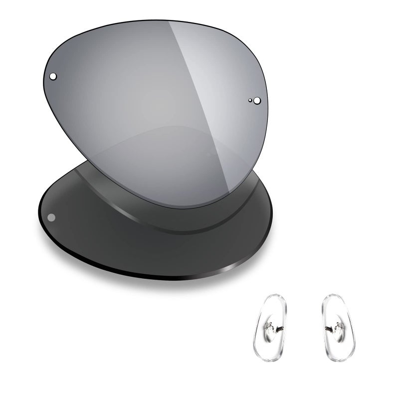 Mryok Polarized Replacement Lenses Nose Pieces for RayBan RB3449 59mm Silver Titanium - Image 2