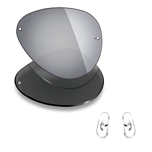 Mryok Polarized Replacement Lenses Nose Pieces for RayBan RB3449 59mm Silver Titanium - Image 1