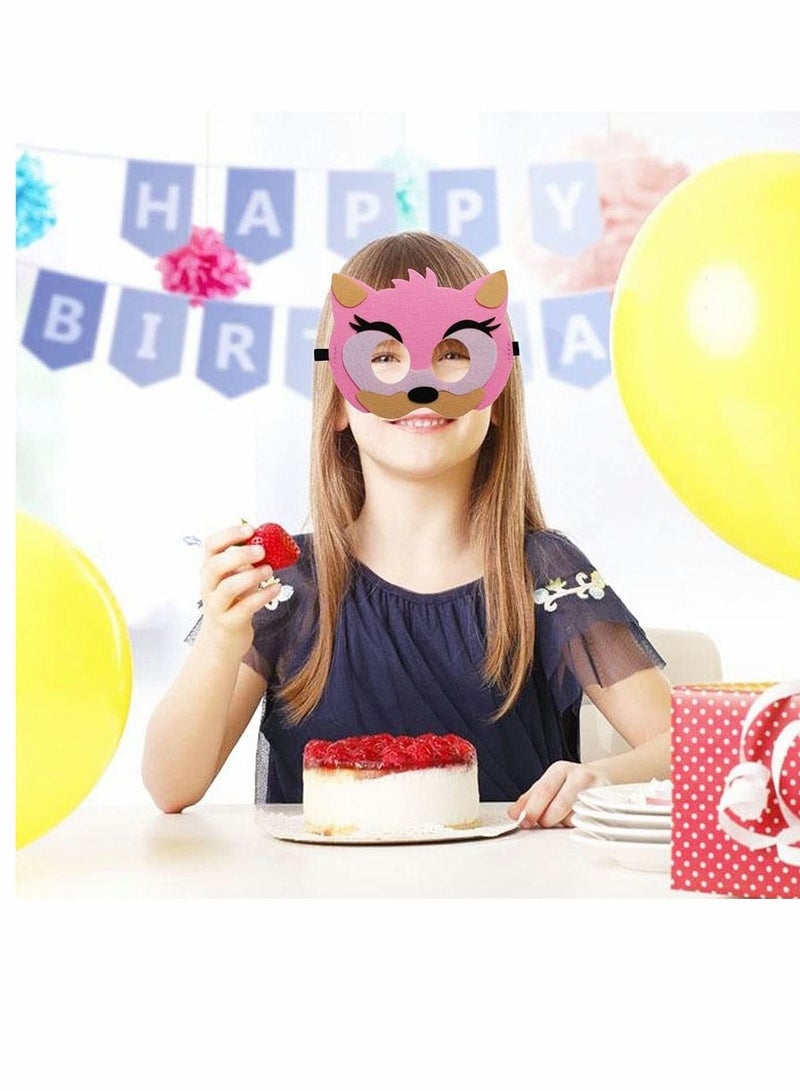 Captaintech Sonic Felt Masks Party Favors for Kid - Hedgehog Themed Party Supplies Birthday Cosplay Mask Photo Booth Prop Cartoon Character Cosplay Birthday Gift for Children Boys Girls 12 Packs - Image 5