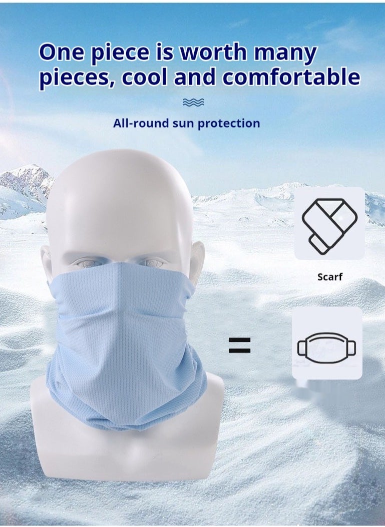 4 Piece Summer Magic Headscarf Outdoor Sunblocking Neck Gaiter Set Unisex Multifunctional Ice silk Quick dry Breathable Ideal for Motorcycle Riding
