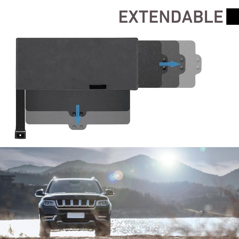 Opuweiy Sun Visor Extender for Car, Universal Clip-On Visor Extender Attachment, Anti-Glare Side Sun Blocker for Car Truck SUV, Automotive Interior Sun Protection (Black) - Image 5