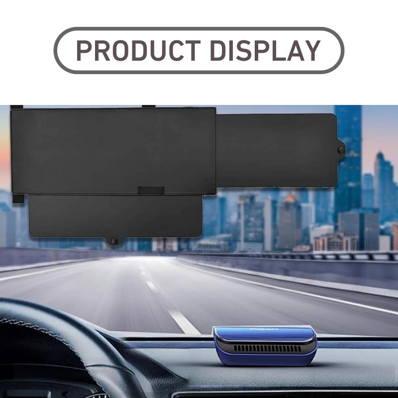 Opuweiy Sun Visor Extender for Car, Universal Clip-On Visor Extender Attachment, Anti-Glare Side Sun Blocker for Car Truck SUV, Automotive Interior Sun Protection (Black) - Image 4