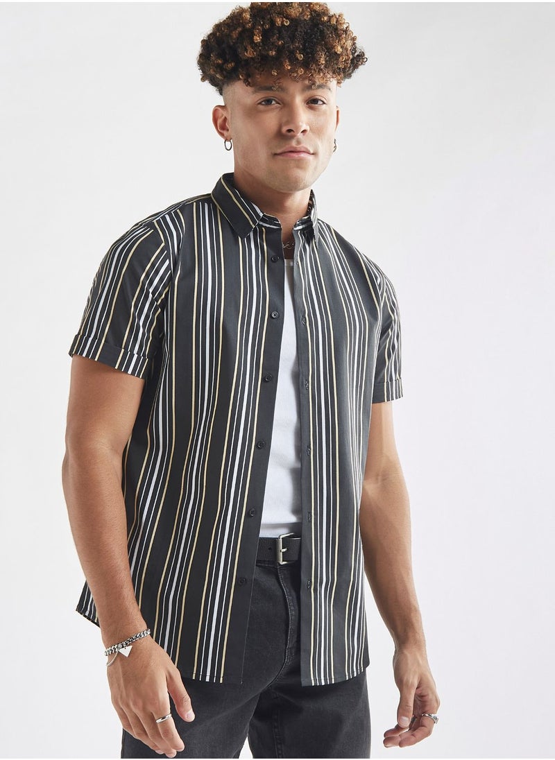 FAV Striped  Regular
  Fit Shirts  - Image 1