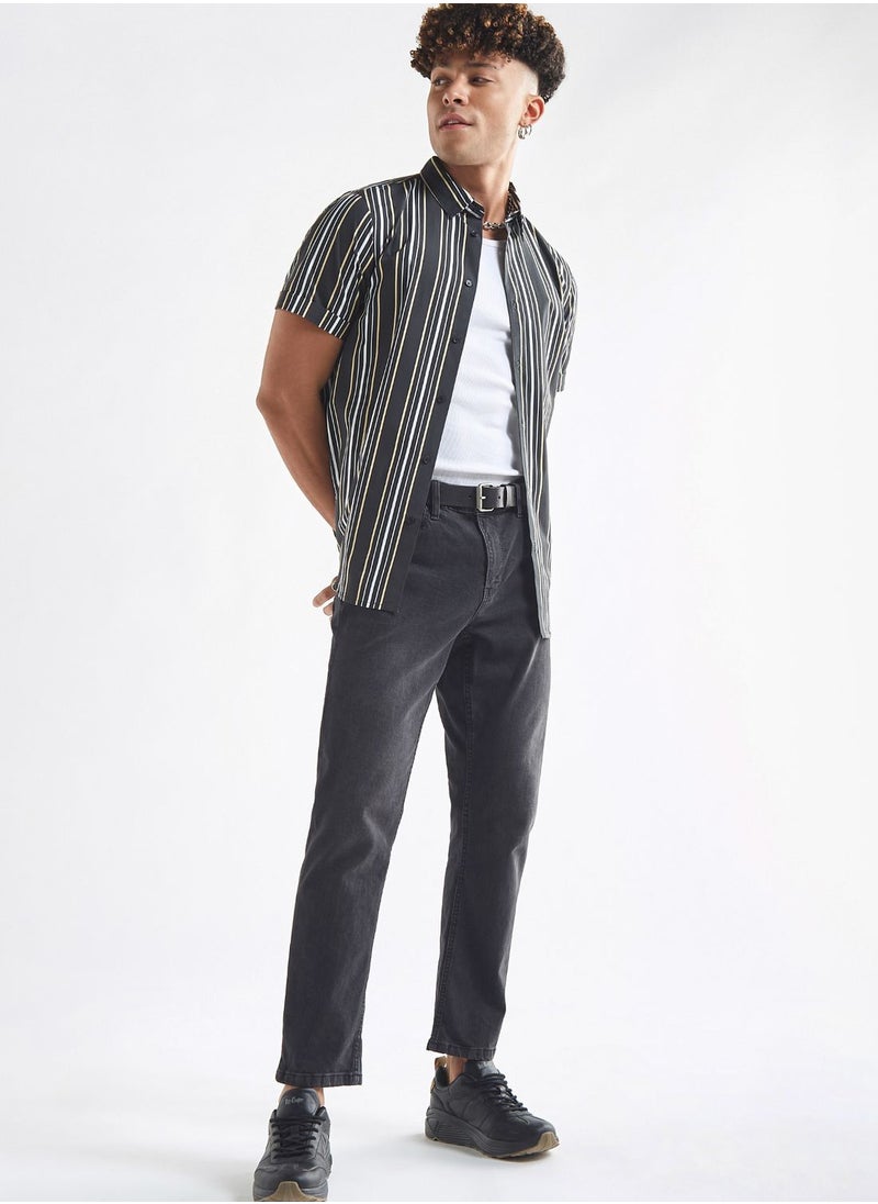 FAV Striped  Regular
  Fit Shirts  - Image 4