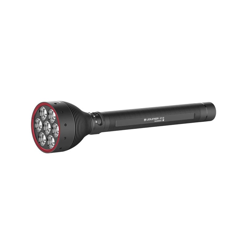 LEDLENSER X21R Handheld Flashlights LED Configuration 7 x Xtreme LED Luminosity MAX 5000 lm MIN 200 lm Lighting Range MAX 800 m MIN 150 m Rechargeable Yes Industrial - Image 1