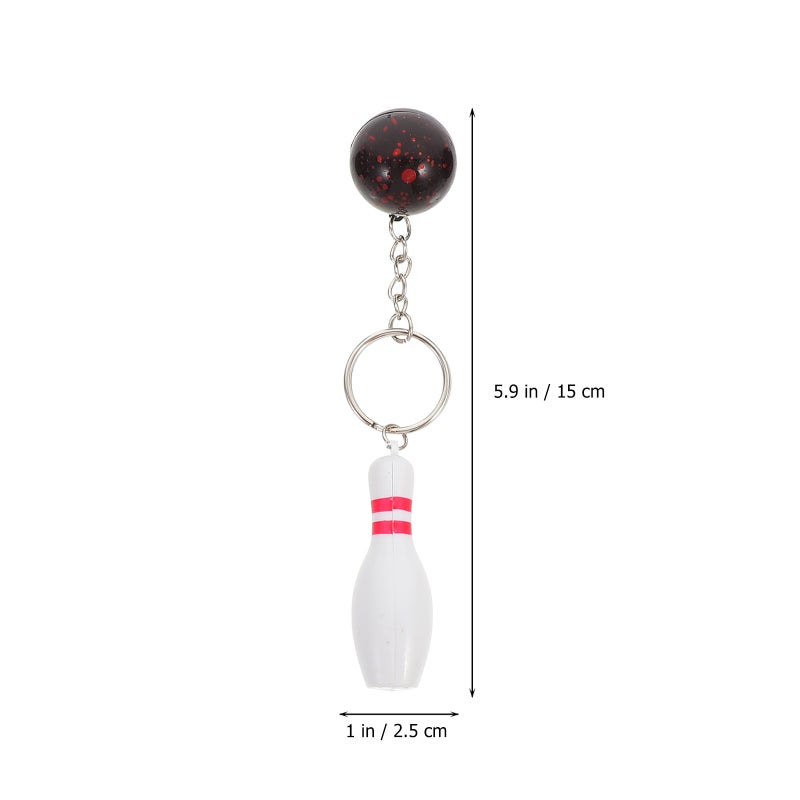 8 Pcs Mini Bowling Keychain Accessories Keyring Pendant Key Holder Key Decoration Hanging Ornament - Image 2