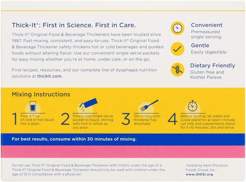 Thick-It Original Food & Beverage Thickener - Mildly Thick Single-Serve Packets for Dysphagia, 200 Pack - Image 3