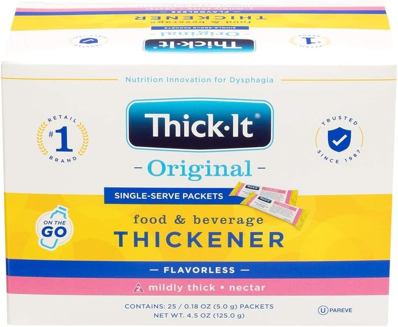Thick-It Original Food & Beverage Thickener - Mildly Thick Single-Serve Packets for Dysphagia, 200 Pack - Image 1