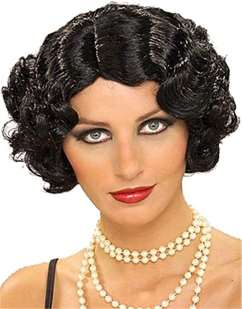 Rubies Forum Novelties womens Flapper Costume Wig, Black, One Size US - Image 1