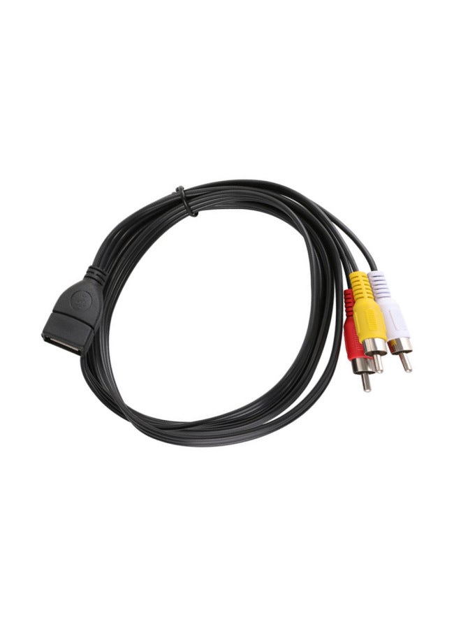 Neutral Usb To Three Lotus Av Cable Usb To 3rca Audio And Video Cable Audio And Video Cable Usb2.0 To 2rca Extension Cable - Image 2