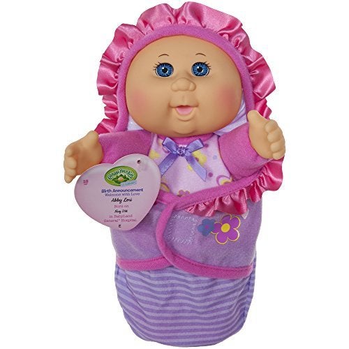 Cabbage Patch Kids Official Newborn Baby Doll Girl Comes with Swaddle Blanket and Unique Adoption Birth Announcement - Image 1
