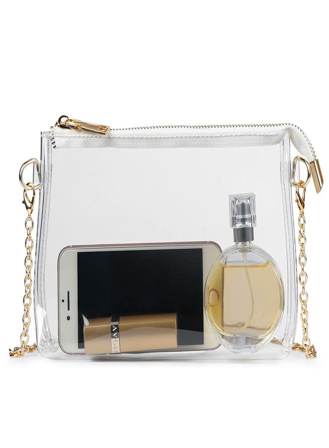 Lorbro Clear Purses for Women Stadium Approved, Clear Crossbody Shoulder Bag with Zipper Closure, Transparent Purse for Concerts, Sporting Event, Party, Festivals - Image 1