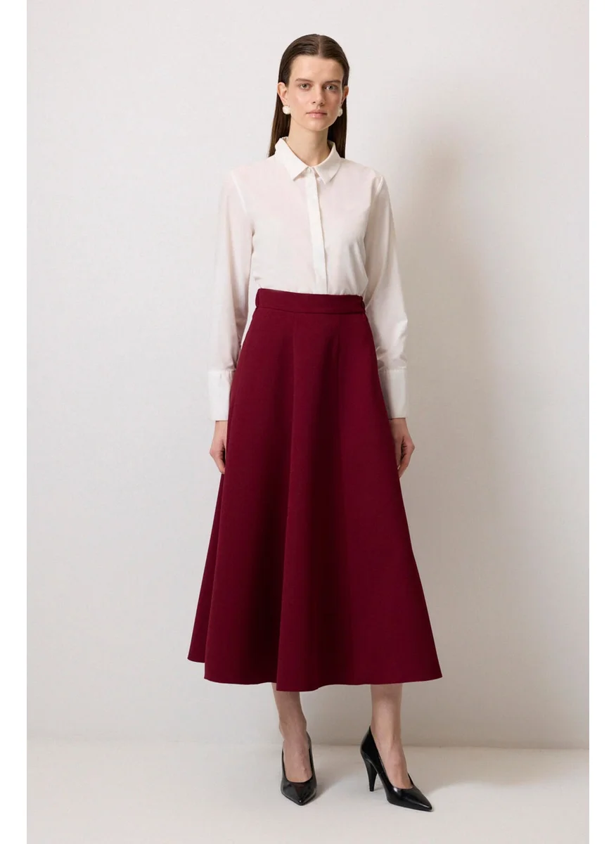 تاتشي A Cut Crepe Skirt