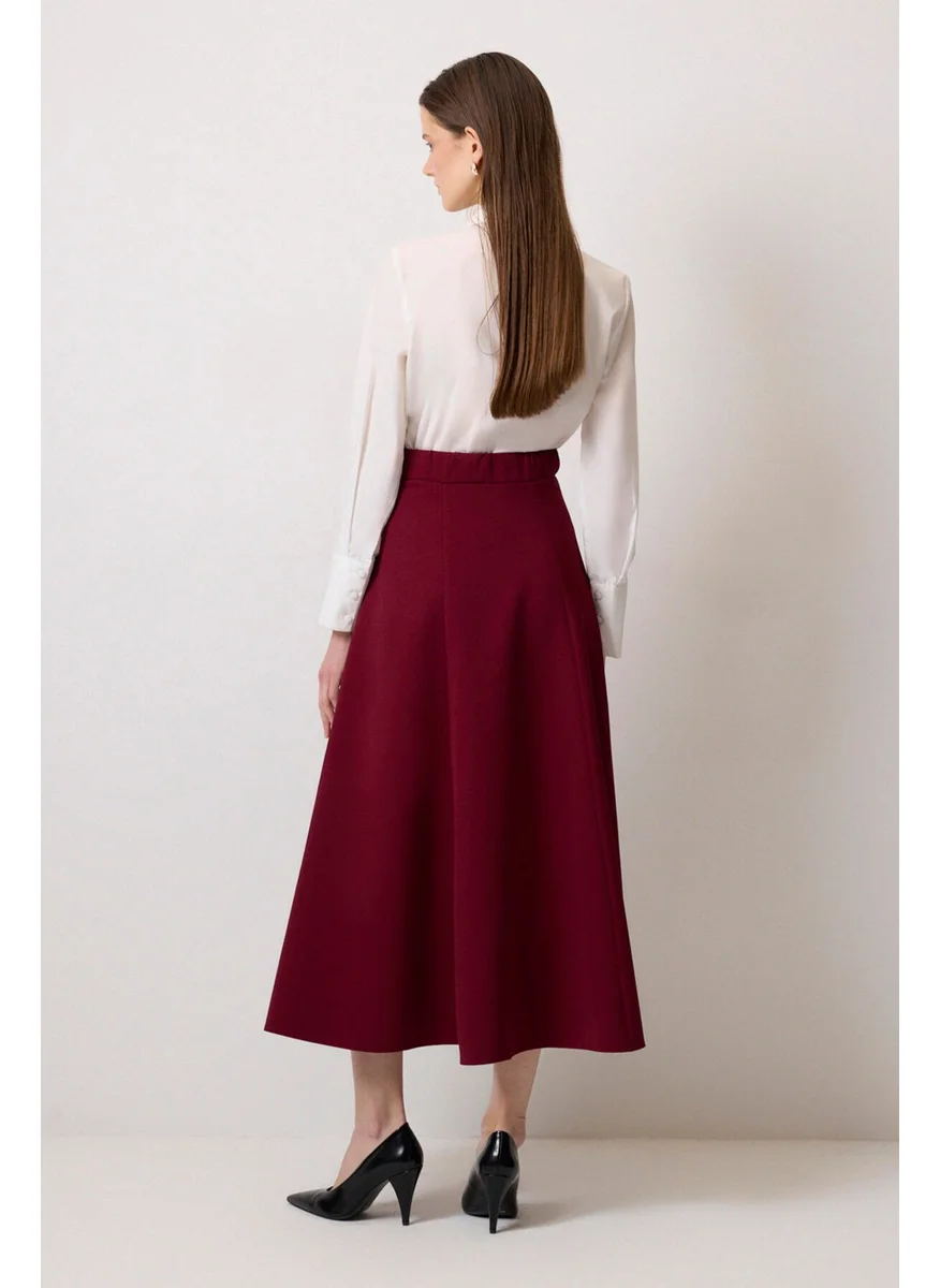 تاتشي A Cut Crepe Skirt