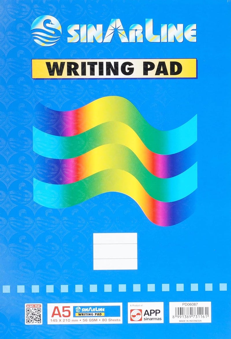 SINARLINE Writing Pad, A5 Ruled - Image 2
