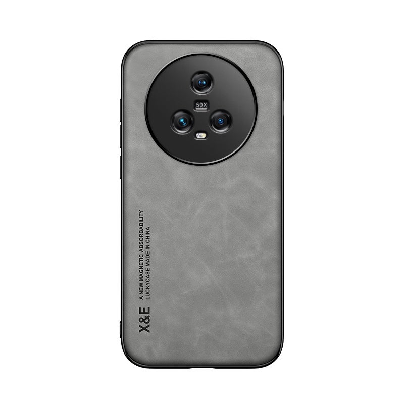 HuHa Case Cover For Honor Magic5 / Magic5 Pro Lamba Skin Feel Magnetic Leather Phone Case(Light Grey) - Image 2