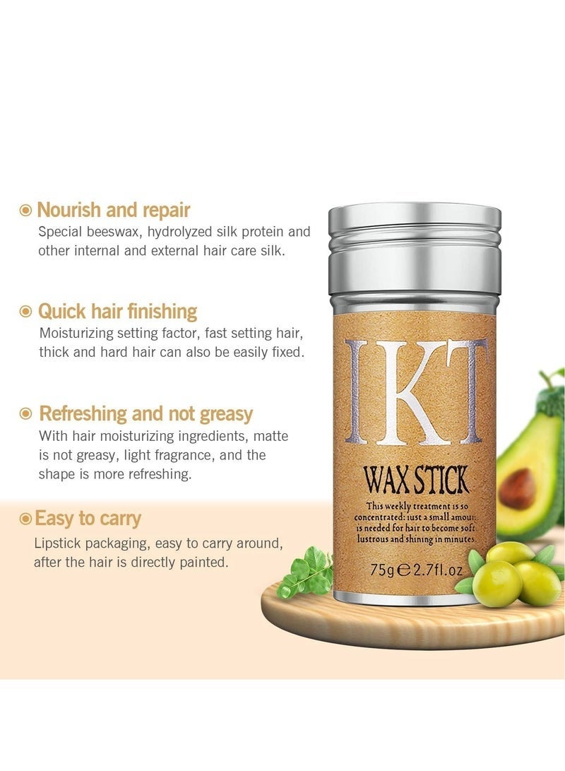 اي كي تي شمع تصفيف الشعر على شكل عصا لتنعيم الشعر المستعار، حل تصفيف غير دهني للشعر المتطاير، وحواف الشعر، والتجعد - 75 غرام أو 2.7 أونصة سائلة - Image 3