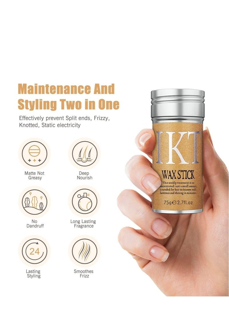 اي كي تي شمع تصفيف الشعر على شكل عصا لتنعيم الشعر المستعار، حل تصفيف غير دهني للشعر المتطاير، وحواف الشعر، والتجعد - 75 غرام أو 2.7 أونصة سائلة - Image 4