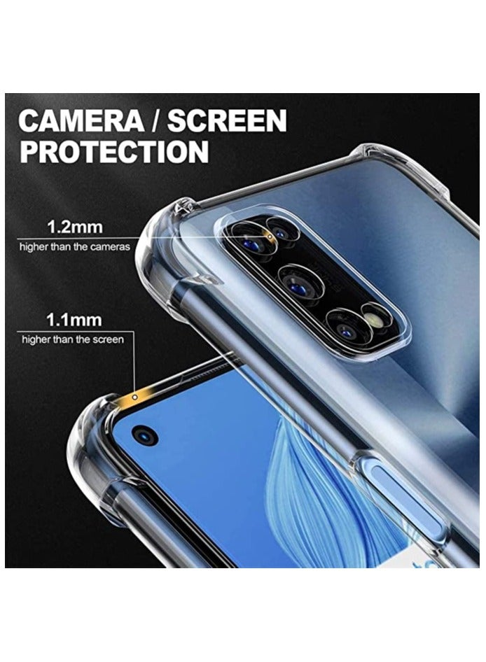 For Realme 7 Pro Silicone Case Transparent TPU Gorilla Anti-shock Protector Camera ShockProof Corners - Clear - Image 2