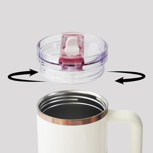 Dreamfocus 14 oz Leak Proof Flip Straw Lid Replacement for Stanley 14 oz Quencher H2.0 and ProTour Tumbler - Image 4