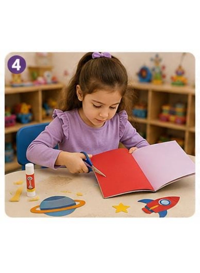Kids' cut-and-paste paper set, 5 pieces in different colors for arts and school activities - Image 5