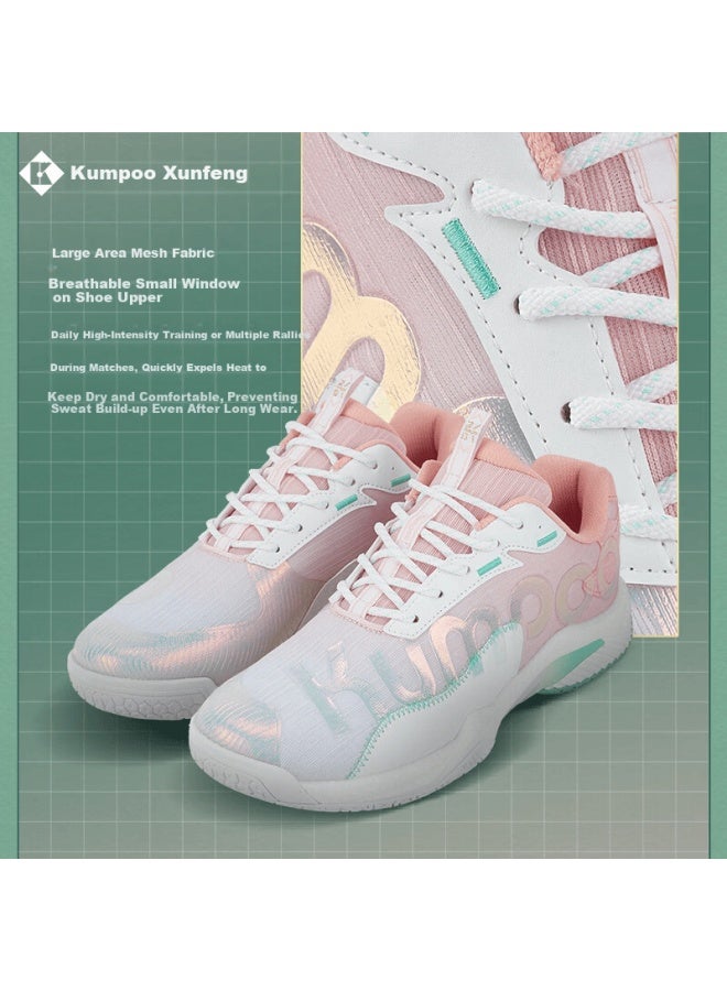 Kumpoo 25th Anniversary Limited Edition Badminton Shoes Anti-twist Non-slip Wear-resistant Training Shoes Kh-d72pro.25th White Pink Size 40 - Image 3