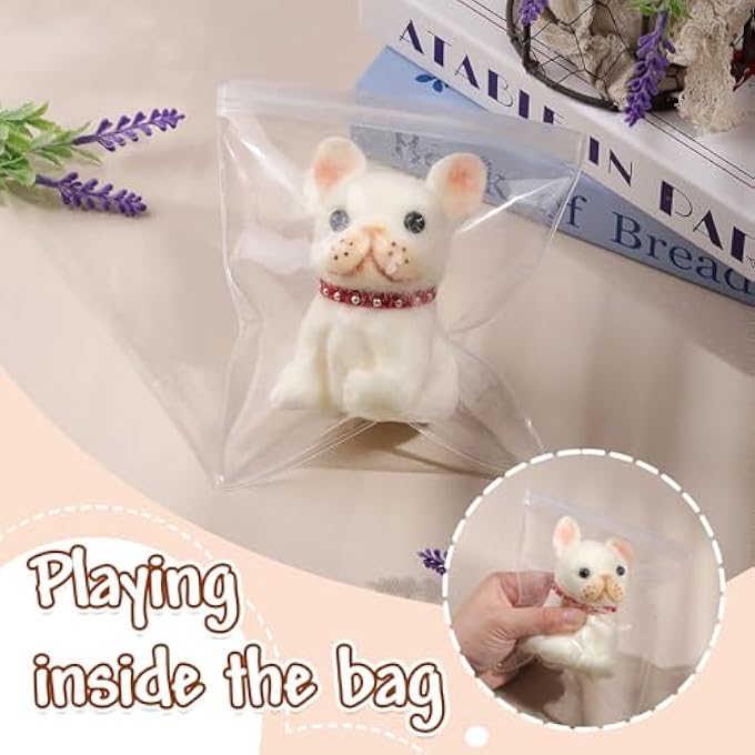 Anboor Squishies Toys for Dogs - Soft Cream Yellow Dog Squishies Toy for Kids and Adults, Cute Realistic Sensory Fidget Toy with Collar (4.1 inch) - Image 3