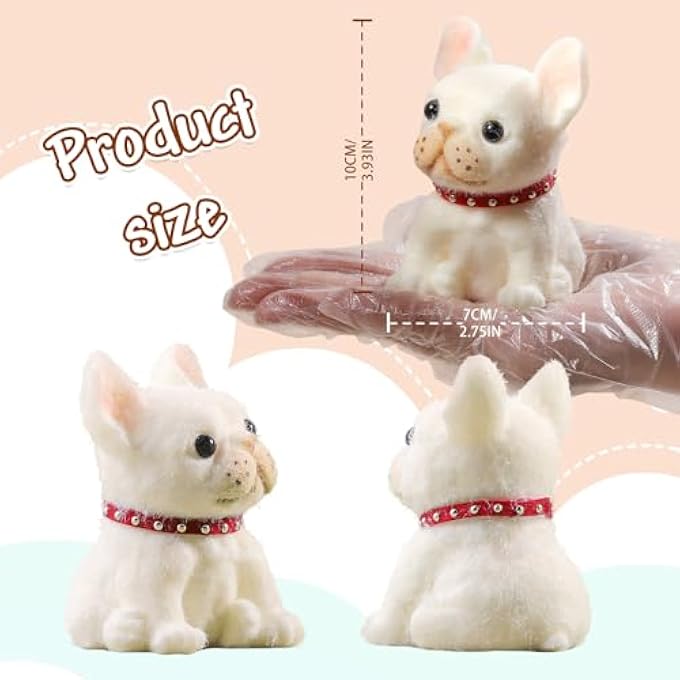 Anboor Squishies Toys for Dogs - Soft Cream Yellow Dog Squishies Toy for Kids and Adults, Cute Realistic Sensory Fidget Toy with Collar (4.1 inch) - Image 2
