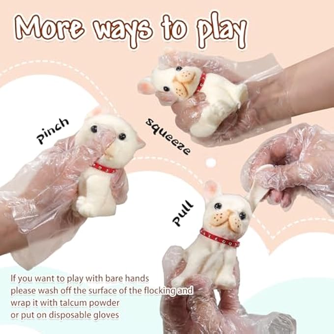 Anboor Squishies Toys for Dogs - Soft Cream Yellow Dog Squishies Toy for Kids and Adults, Cute Realistic Sensory Fidget Toy with Collar (4.1 inch) - Image 5