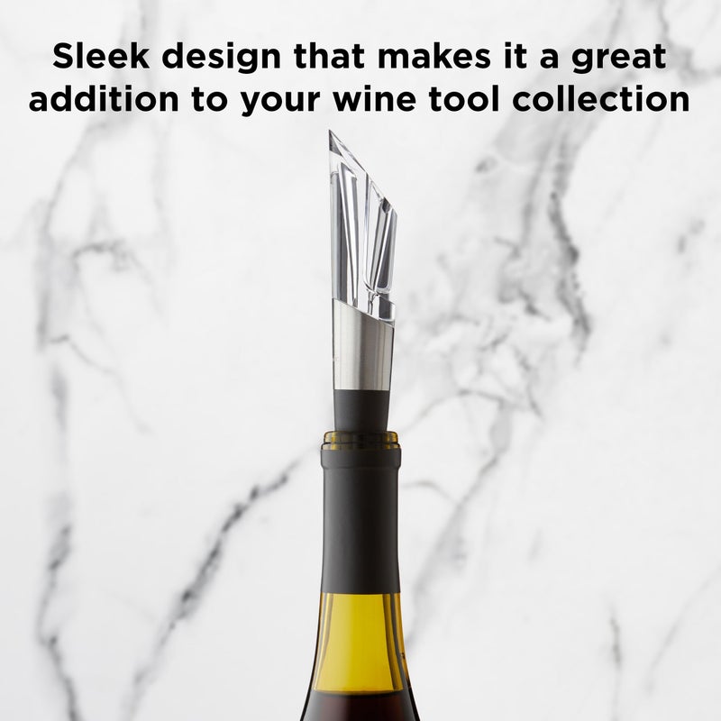 Rabbit W6127 Wine Aerator and Pourer, Clear and Stainless Steel Design, Easy to Use for Enhancing Wine Flavor and Smooth Pouring - Image 4