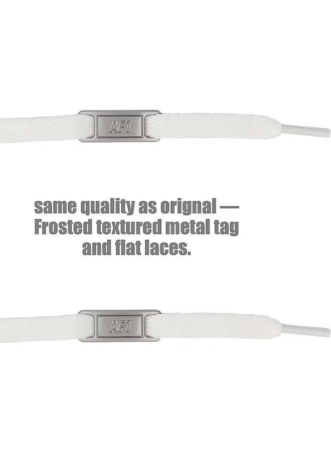 4 أزواج من حُلي أربطة الأحذية مع 4 أزواج من أربطة الأحذية الرياضية المسطحة بطول 120 سم - Image 4