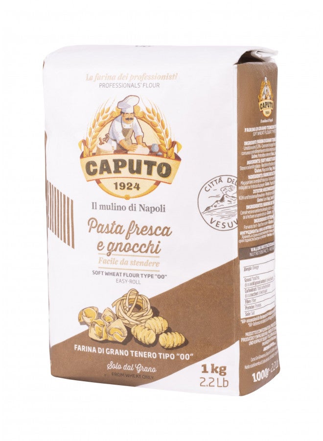 00 Antimo Caputo Pasta & Gnocchi Flour 2.2 Lb Bag- Italian Double Zero Grain Type - Extracted Wheat Blend - All Natural for Pasta Fresca Dough (2.2LB Bag)